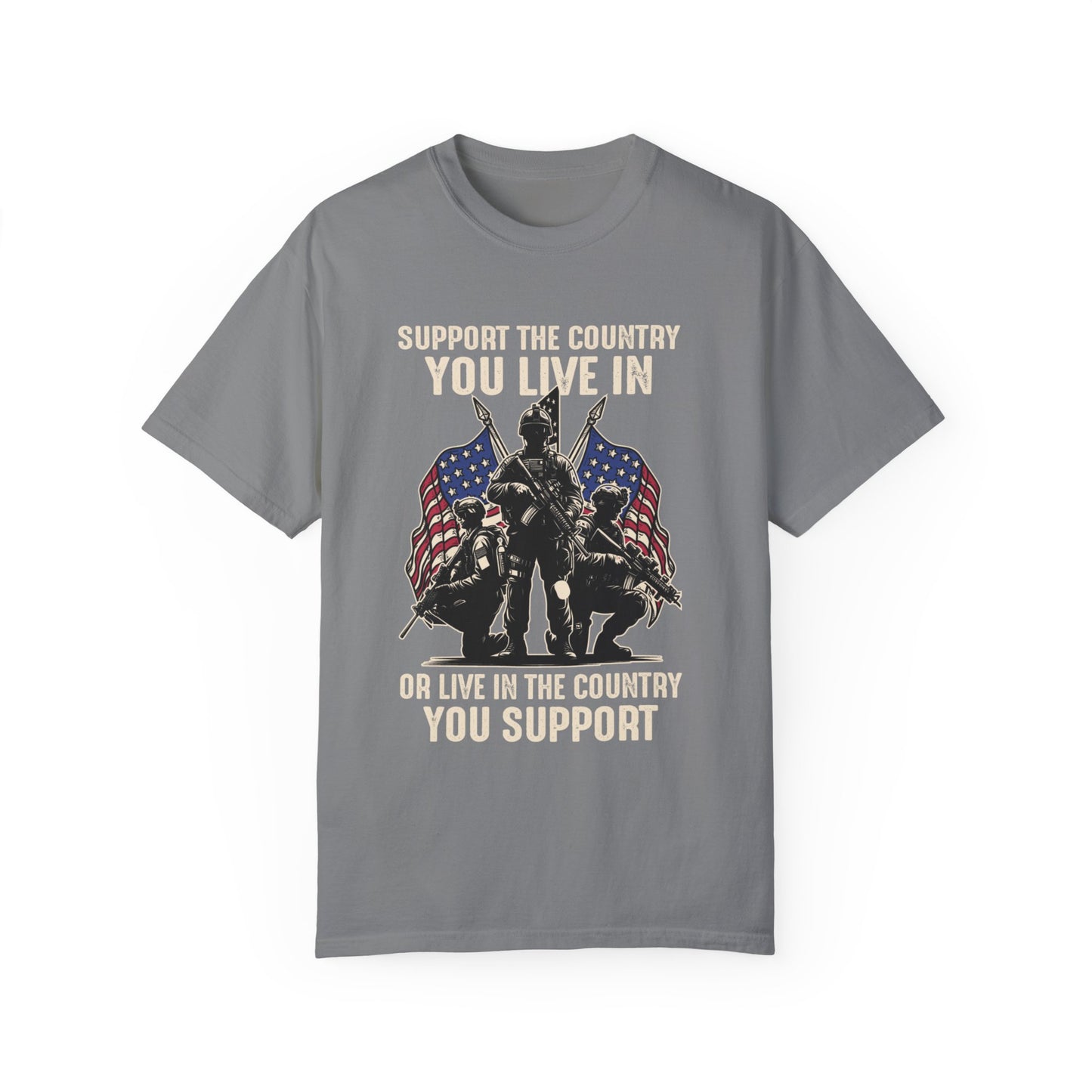 Patriotic Unisex T-Shirt - "Support the Country You Live In" Graphic Tee