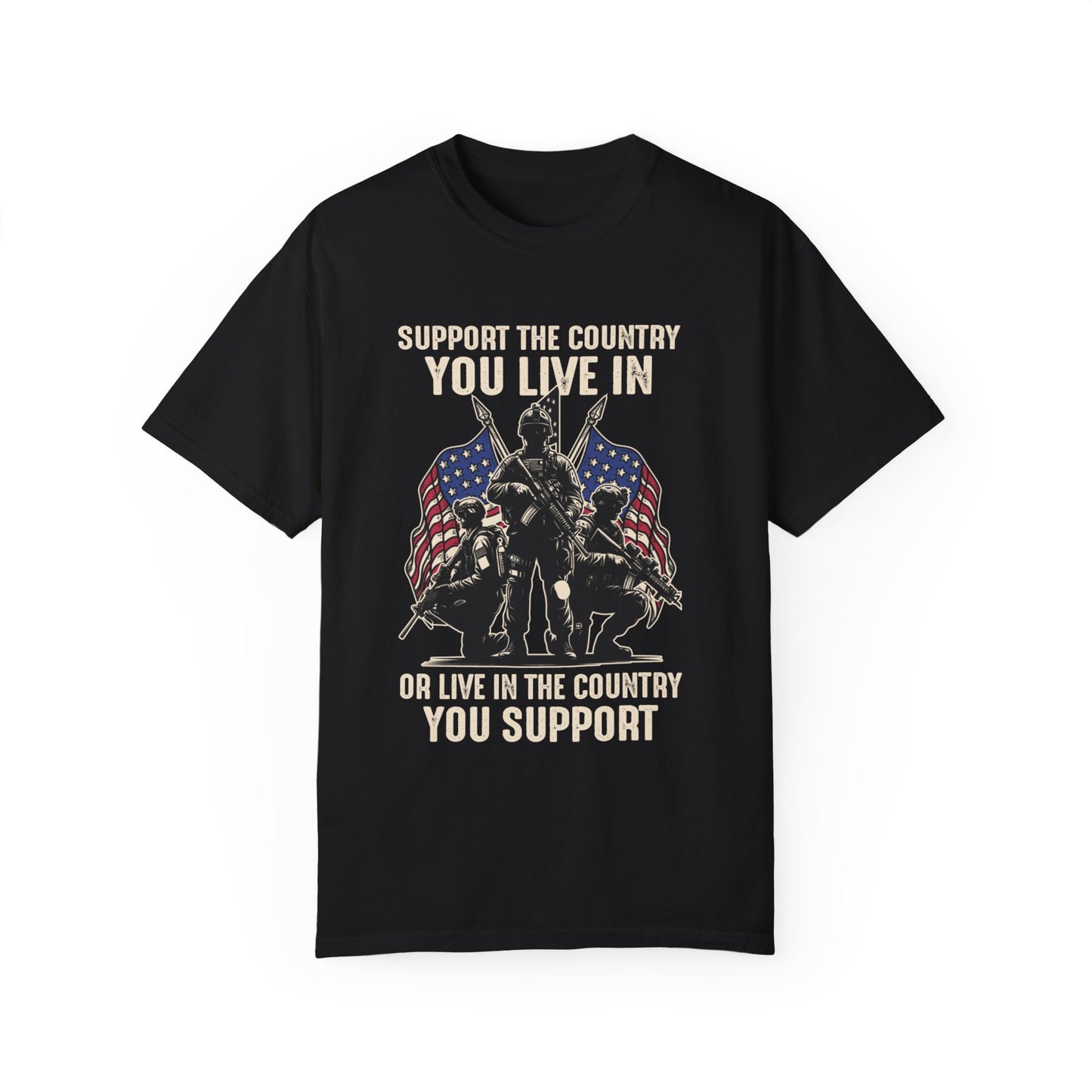 Patriotic Unisex T-Shirt - "Support the Country You Live In" Graphic Tee