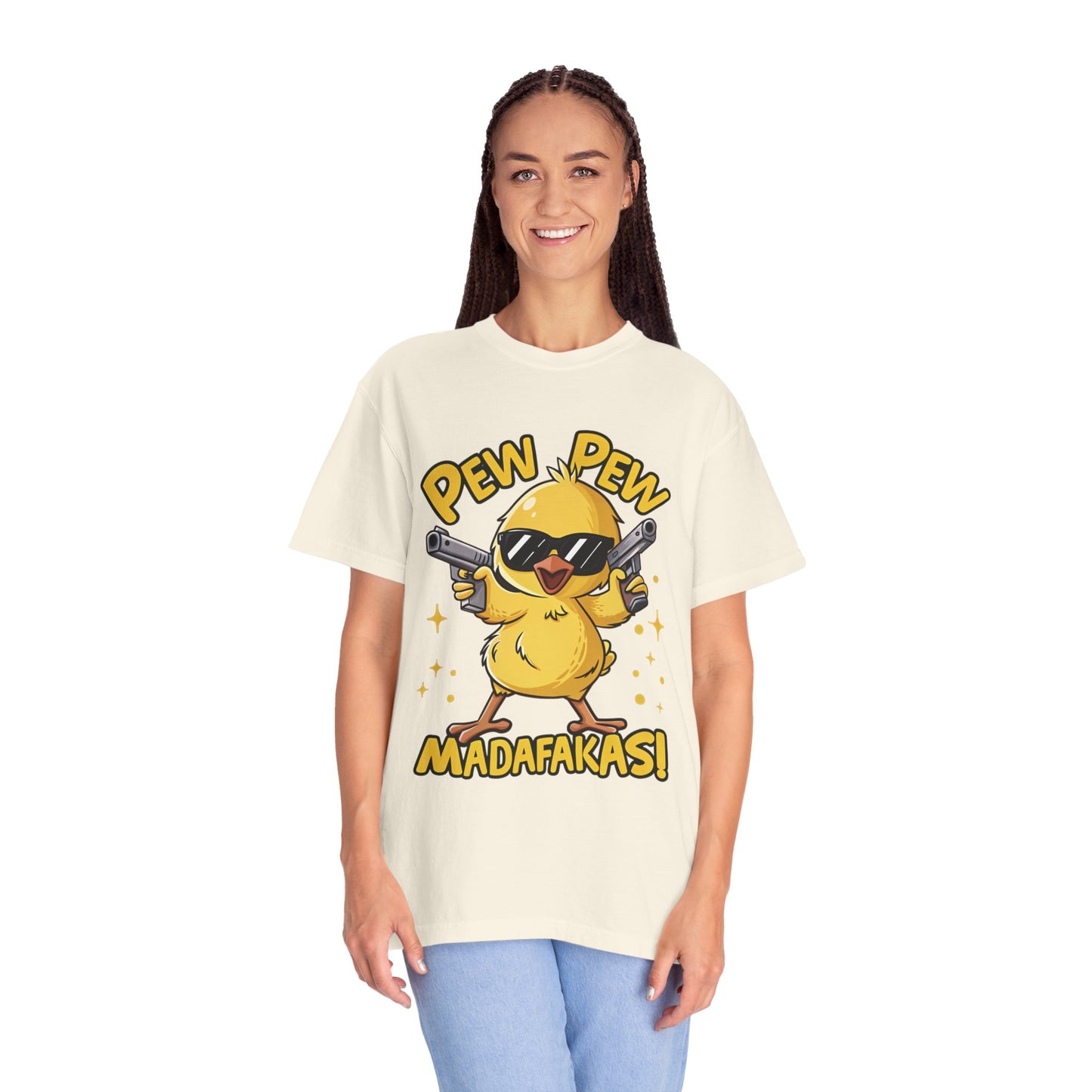 Funny Chick T-Shirt - "Pew Pew Madafakas!"
