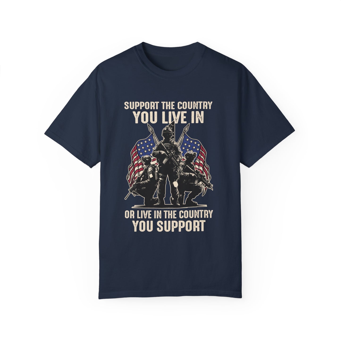 Patriotic Unisex T-Shirt - "Support the Country You Live In" Graphic Tee