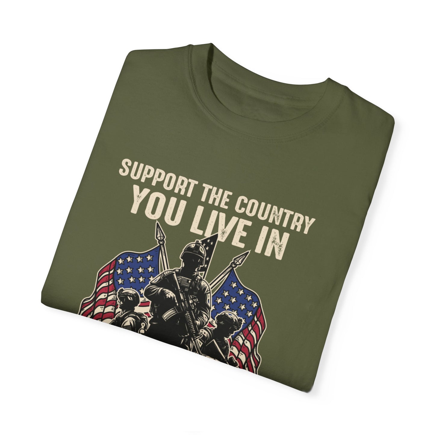 Patriotic Unisex T-Shirt - "Support the Country You Live In" Graphic Tee