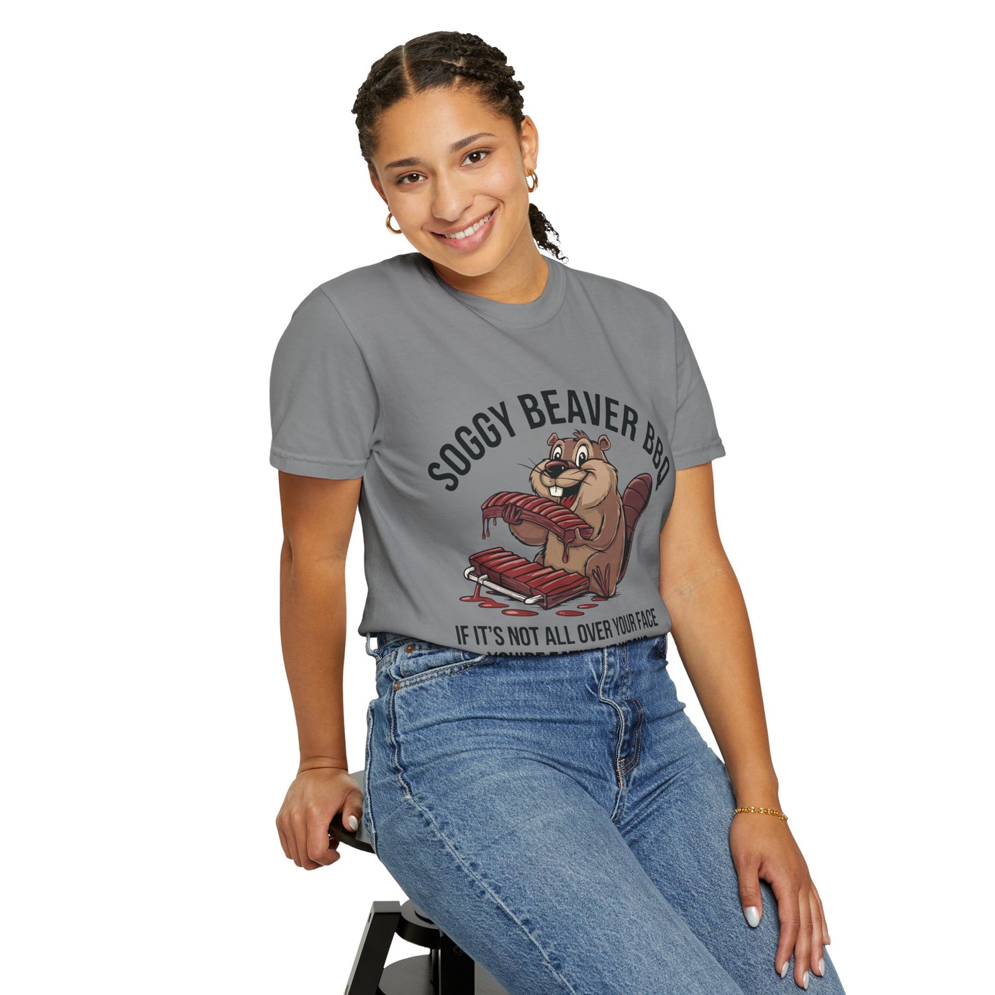 "Soggy Beaver BBQ" Tee – Smokin’ Meat & Droppin’ Innuendos