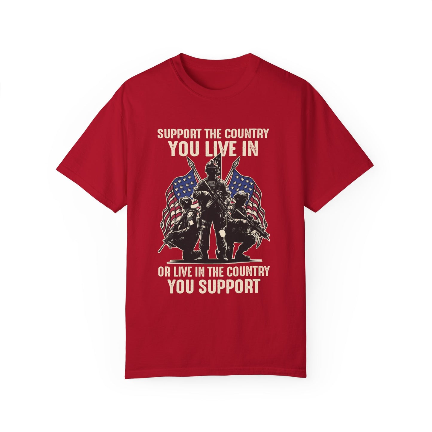 Patriotic Unisex T-Shirt - "Support the Country You Live In" Graphic Tee
