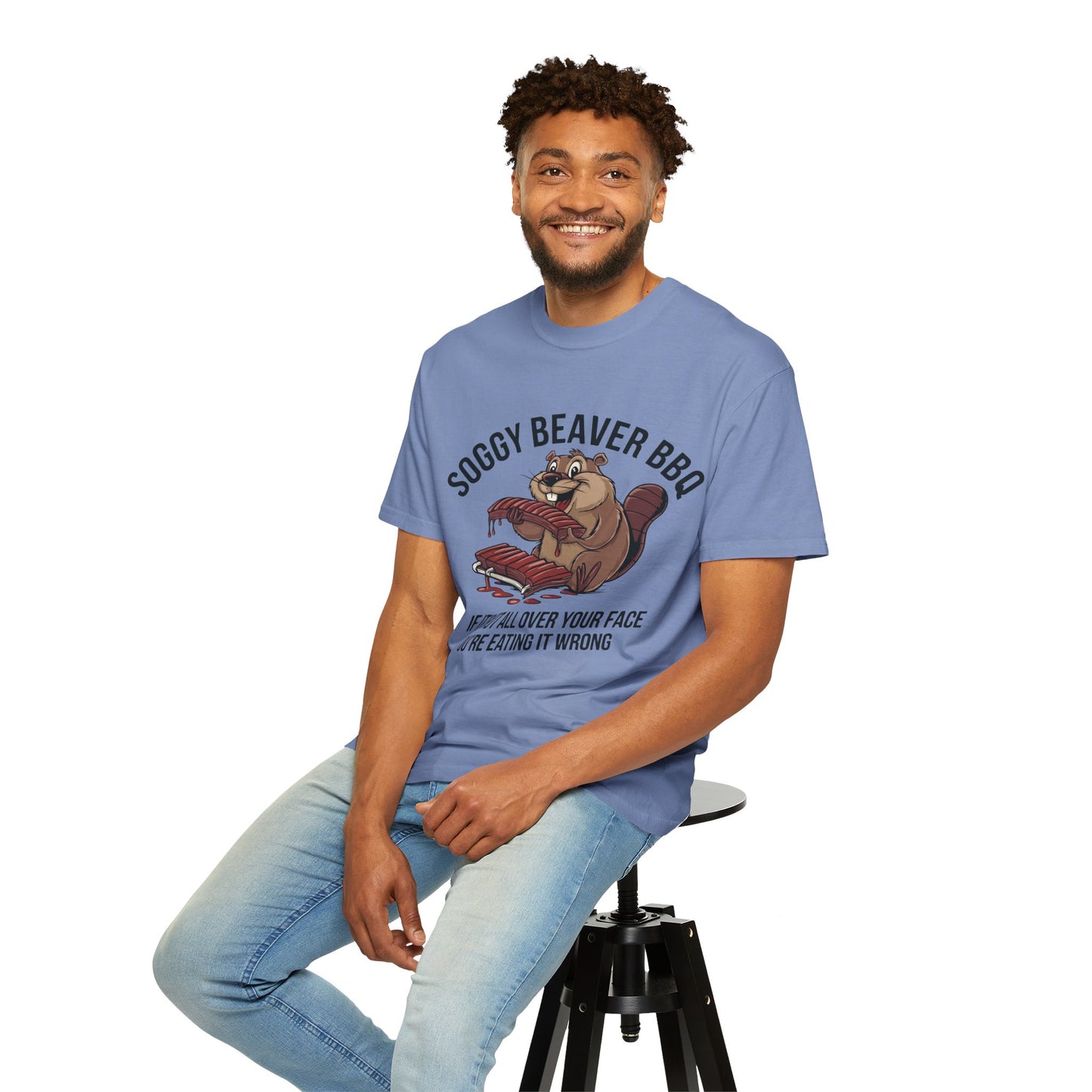 "Soggy Beaver BBQ" Tee – Smokin’ Meat & Droppin’ Innuendos